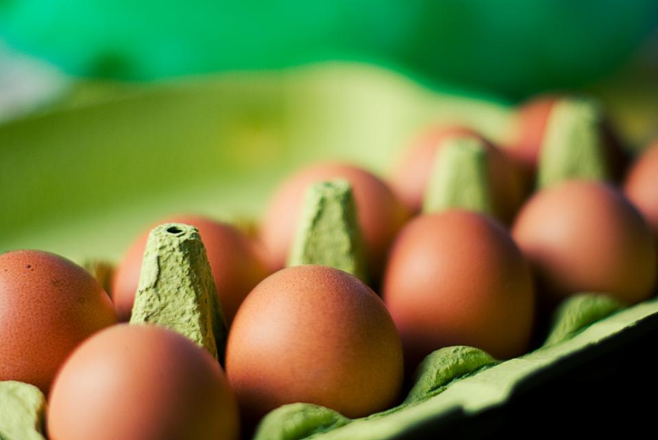 Free-range Brown Eggs — close-up