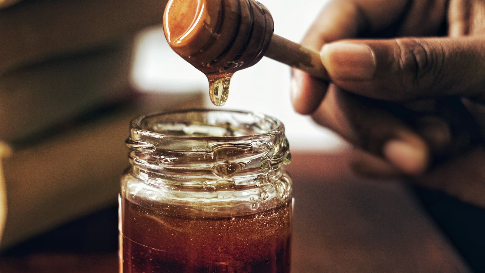 Newsletter image — honey jars